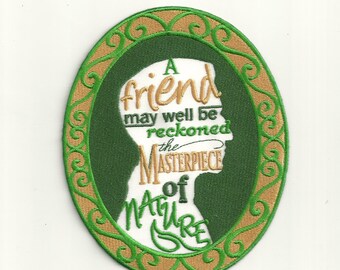 Ralph Waldo Emerson Quote, Cameo Patch! Custom Made!
