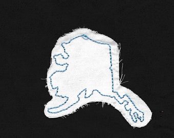 Distressed Alaska State Patch! Small Custom Made!