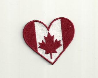 Canadian Heart Flag Patch! Custom Made! F39