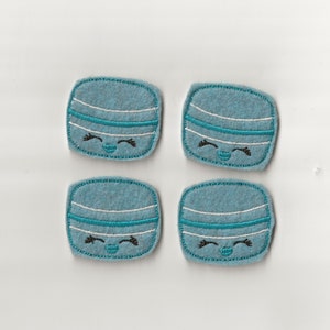 Macaron / Macaroon Felties! Custom Color, Set of 4!