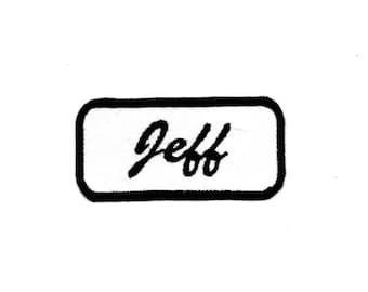 CURSIVE Rectangle Name Patch! Any Color Of Name and Border Custom Made!