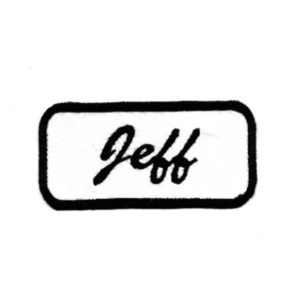 CURSIVE Rectangle Name Patch! Any Color Of Name and Border Custom Made!