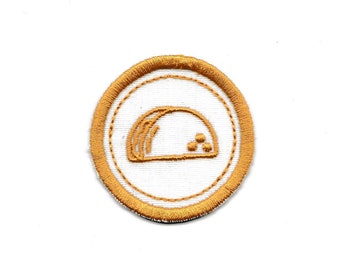 2" Taco Building Merit Badge, Patch! Any Color combo! Custom Made!