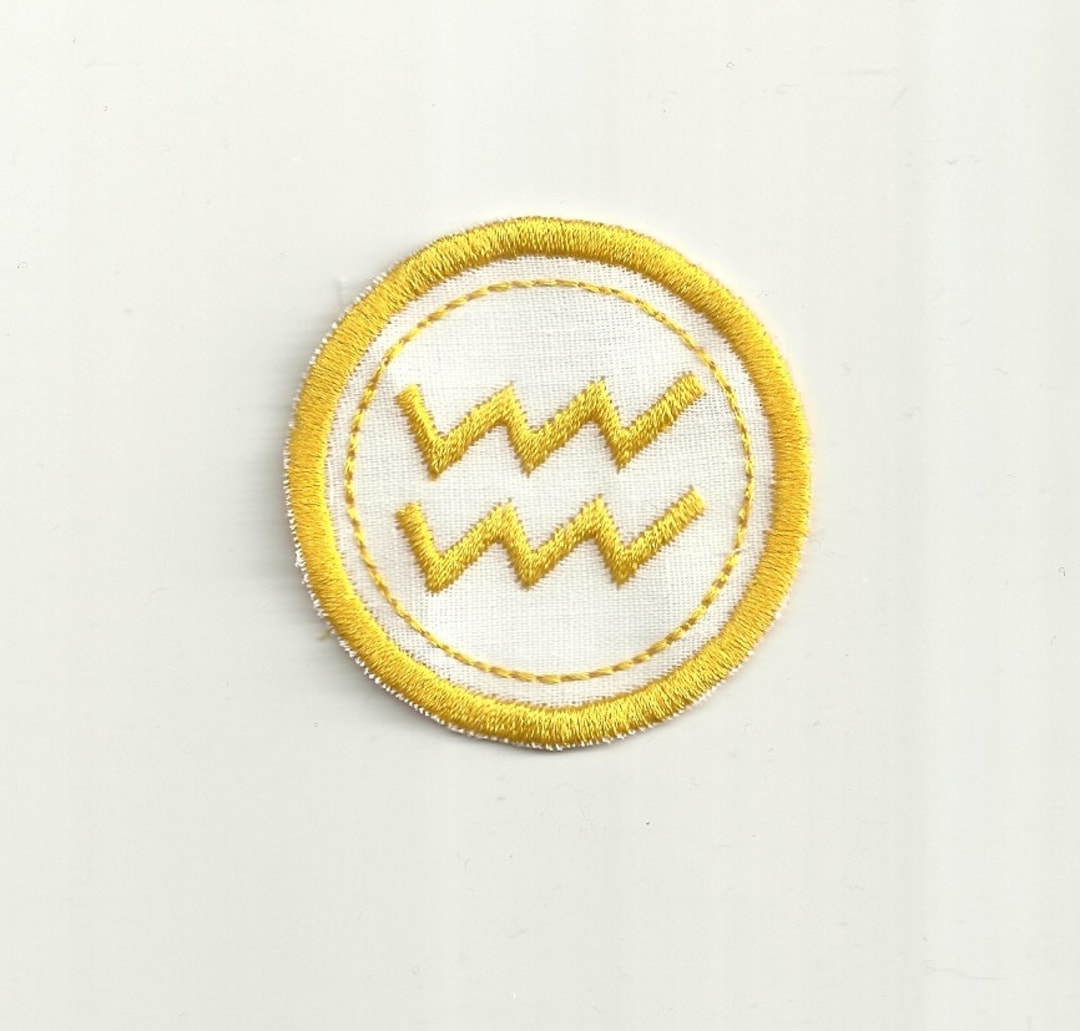 Insignia al Mérito del Zodíaco Acuario, Parche! Cualquier Combo de Color,  Hecho a medida! - Etsy México, image size:1080x1031