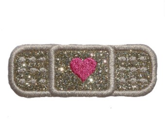 Bandaid Sparkle Glitter Patch - Iron or Sew on Vinyl - NO GLITTER MESS ! PN47