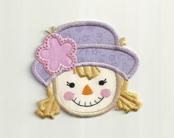Fall, Scarecrow Girl Patch! Custom Made! AP101