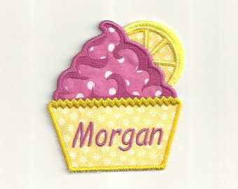 5" Summer Lemon Cupcake, Any Color Patch! Custom Made!