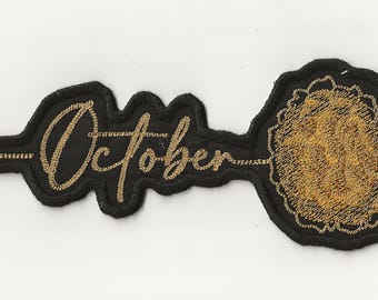 October Birth Flower, Marigold Patch! Custom Made! AP144