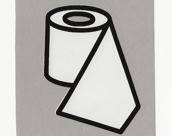 Toilet Paper Vinyl Decal 2!  Multiple sizes custom made!