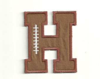 Football Letter Patch, 4" Custom Made! LET5