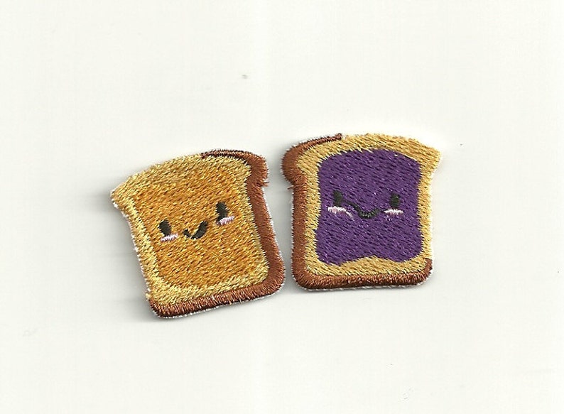 Set of Peanut Butter and Jelly, Patches! Custom Made! F6 