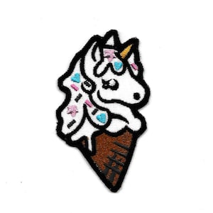 Unicorn Ice Cream Cone Patch! Custom Made! AP133