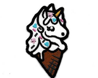 Unicorn Ice Cream Cone Patch! Custom Made! AP133