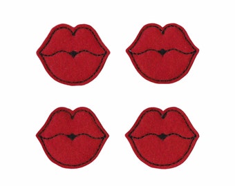 Kissy Lips Felties! Custom Color, Set of 4!