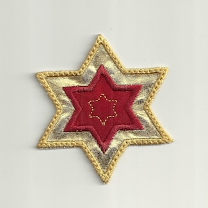 Christmas Star Patch, any color combo. Custom Made! AP53