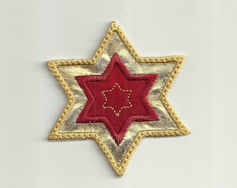 Christmas Star Patch, any color combo. Custom Made! AP53