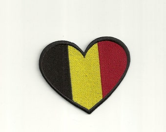 Belgium Heart Flag Patch! Custom Made!