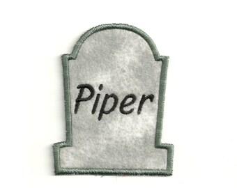Your Name on a Tombstone Patch! Custom Made!