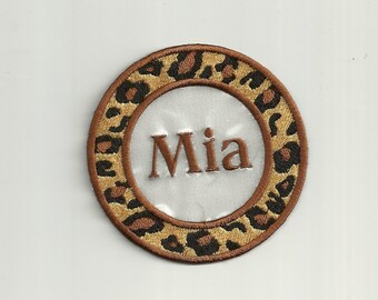 Your Name in a Cheetah Print Patch Custom Made!