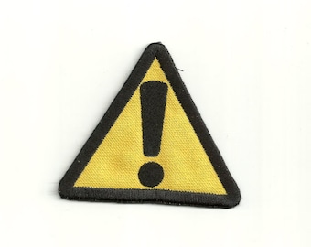 Small, Warning Sign Patch! Custom Made!