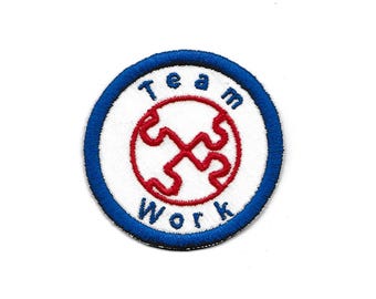 2" Team Work Merit Badge, Patch! Any Color combo! Custom Made!