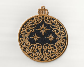 5" Nativity Lace Ornament