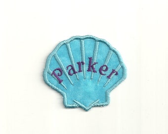 5" Your Name in a Seashell Patch! Custom Made! AP145