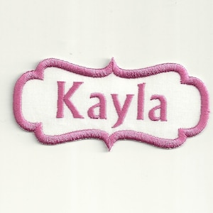 Your Name in a Border Patch, Any Color Combo Custom Made image 1