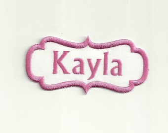 Your Name in a Border Patch, Any Color Combo! Custom Made!