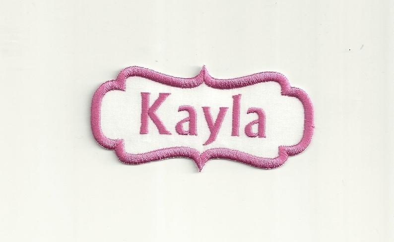Your Name in a Border Patch, Any Color Combo Custom Made image 1