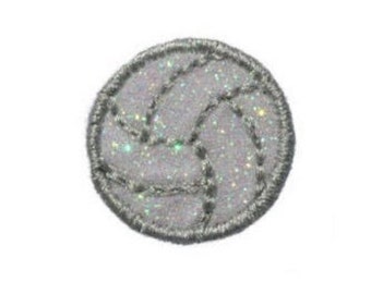 1" Glitter Volleyball Patch! NO MESS!! PN11