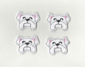 Bulldog Felties! Custom Color, Set of 4!