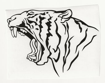Tiger Vinyl Decal 4! Multiple sizes custom made!