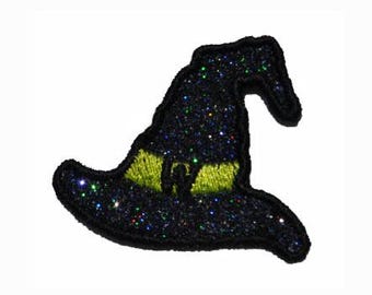 Witches Hat 2 inch Glitter Iron On Brilliant NO MESS glitter PN102