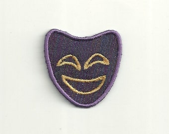 Tiny Mardi Gras, Comedy Mask Patch! Custom Made!