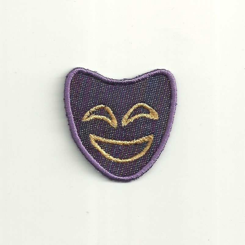 Drama - Drama Faces - Mardi Gras - Embroidered Iron On Applqiue Patch