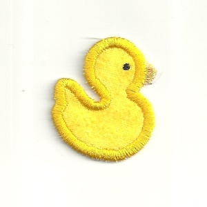 May include: Yellow felt embroidered duck applique.