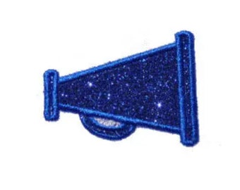 Megaphone mega Bullhorn 2 inch Iron On Brilliant NO MESS glitter PN24