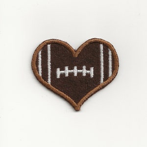 Tiny Football Heart Patch! Custom Made!