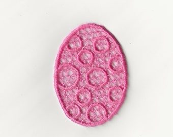 3" Easter Egg with Circle Design Lace Charm / Ornament, Custom Color!