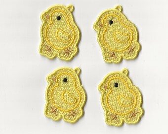 2" Baby Chick Charms, set of 4!