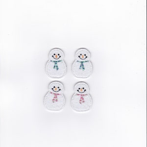 2インチの雪だるまフェルト！カスタムカラー、4個セット！