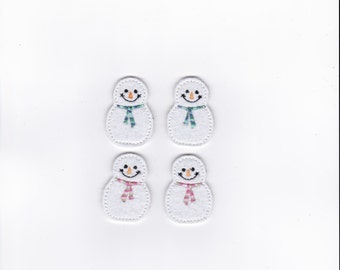 2" Snowman Felties! Custom Colors, Set of 4!