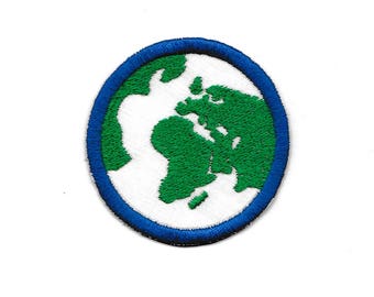 2" Save the Earth Merit Badge, Patch! Any Color combo! Custom Made!