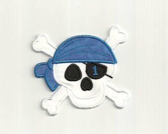 Pirate Skull Birthday Number Patch! Custom Made!