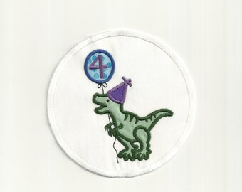 Birthday Dinosaur Patch! Custom Made!