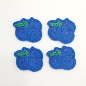Blueberries Felties! Custom Color, Set of 4!
