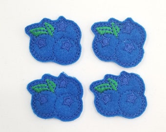 Blueberries Felties! Custom Color, Set of 4!
