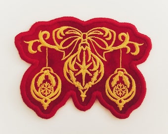 Scroll work Christmas Ornaments, Custom made Patch!