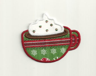 Cup of Cocoa Patch! Any Color Custom Made!